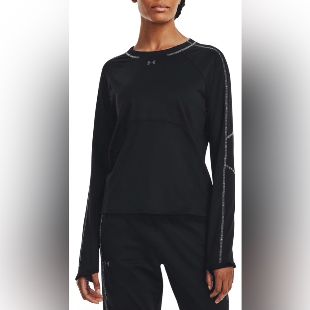 NWOT Under Armour Train CW Crew Long Sleeve Black top size Medium